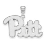 Image of 14K White Gold University of Pittsburgh Large Pendant by LogoArt (4W004UPI)