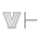 Image of 14K White Gold Villanova University Small Post Earrings by LogoArt (4W007VIL)