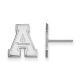 Image of 14K White Gold Appalachian State University Small Post Earrings by LogoArt