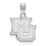 Image of 14K White Gold Marquette University Small Pendant by LogoArt (4W015MAR)