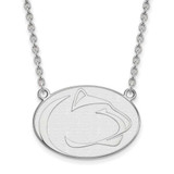 Image of 18" 14K White Gold Penn State University Large Pendant w/ Necklace by LogoArt