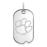 Image of 14K White Gold Clemson University Small Dog Tag by LogoArt