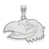 Image of 14K White Gold University of Kansas Medium Pendant by LogoArt (4W041UKS)
