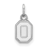 Image of 14K White Gold Ohio State University X-Small Pendant by LogoArt (4W044OSU)