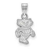 Image of 14K White Gold University of Wisconsin Small Pendant by LogoArt (4W044UWI)