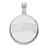 Image of 14K White Gold Villanova University Large Disc Pendant by LogoArt (4W044VIL)