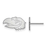 Image of 14K White Gold University of Kansas X-Small Post Earrings by LogoArt (4W045UKS)