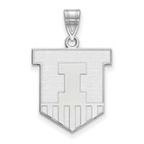 Image of 14K White Gold University of Illinois Large Pendant by LogoArt (4W046UIL)