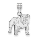 Image of 14K White Gold University of Georgia Medium Pendant by LogoArt (4W060UGA)