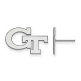 Image of 14K White Gold Georgia Institute of Technology Sm Post Earrings LogoArt 4W061GT