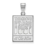 Image of 14K White Gold University of Mississippi Large Pendant by LogoArt (4W063UMS)