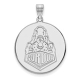 Image of 14K White Gold Purdue XL Disc Pendant by LogoArt (4W065PU)