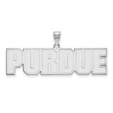 Image of 14K White Gold Purdue Large Pendant by LogoArt (4W068PU)