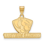 Image of 14K Yellow Gold Eastern Illinois University Medium Pendant by LogoArt