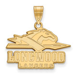 Image of 14K Yellow Gold Longwood University Medium Pendant by LogoArt