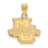 Image of 14K Yellow Gold Marquette University Small Pendant by LogoArt (4Y002MAR)