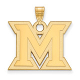 Image of 14K Yellow Gold Miami University Large Pendant by LogoArt (4Y004MU)