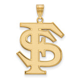 Image of 14K Yellow Gold Florida State University XL Pendant by LogoArt