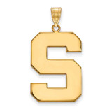 Image of 14K Yellow Gold Michigan State University XL Pendant by LogoArt (4Y005MIS)
