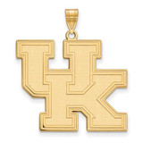 Image of 14K Yellow Gold University of Kentucky XL Pendant by LogoArt (4Y005UK)