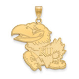 Image of 14K Yellow Gold University of Kansas XL Pendant by LogoArt