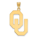 Image of 14K Yellow Gold University of Oklahoma XL Pendant by LogoArt