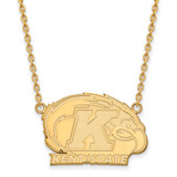 Image of 18" 14K Yellow Gold Kent State University Large Pendant w/ Necklace by LogoArt