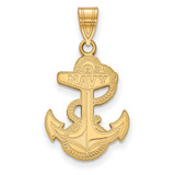Image of 14K Yellow Gold Navy Large Pendant by LogoArt