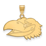 Image of 14K Yellow Gold University of Kansas Medium Pendant by LogoArt (4Y041UKS)