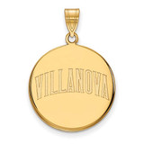 Image of 14K Yellow Gold Villanova University Large Disc Pendant by LogoArt (4Y044VIL)