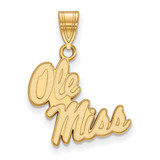 Image of 14K Yellow Gold University of Mississippi Medium Pendant by LogoArt (4Y045UMS)