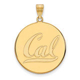 Image of 14K Yellow Gold University of California Berkeley XL Pendant LogoArt 4Y046UCB