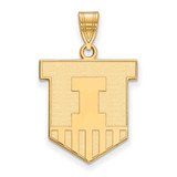 Image of 14K Yellow Gold University of Illinois Large Pendant by LogoArt (4Y046UIL)