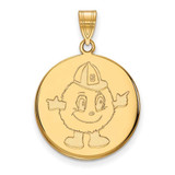 Image of 14K Yellow Gold Syracuse University Large Disc Pendant by LogoArt