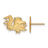 Image of 14K Yellow Gold University of South Carolina Sm Post Earrings LogoArt 4Y050USO