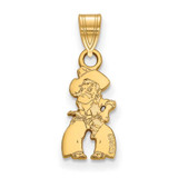Image of 14K Yellow Gold Oklahoma State University Small Pendant by LogoArt (4Y060OKS)
