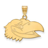 Image of 14K Yellow Gold University of Kansas Medium Pendant by LogoArt (4Y061UKS)