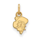 Image of 14K Yellow Gold Oklahoma State University X-Small Pendant by LogoArt (4Y062OKS)