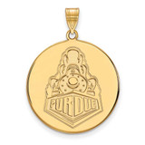 Image of 14K Yellow Gold Purdue XL Disc Pendant by LogoArt (4Y065PU)