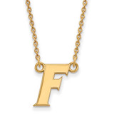 Image of 18" 14K Yellow Gold University of Florida Small Pendant Necklace LogoArt 4Y065UFL-18