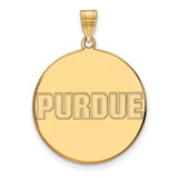 Image of 14K Yellow Gold Purdue XL Disc Pendant by LogoArt (4Y078PU)
