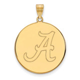 Image of 14K Yellow Gold University of Alabama XL Disc Pendant by LogoArt (4Y085UAL)