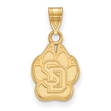 Image of Gold Plated Sterling Silver University of South Dakota Sm Pendant LogoArt GP001