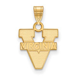Image of Gold Plated Sterling Silver University of Virginia Sm Pendant LogoArt GP002UVA