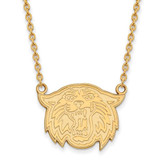 Image of 18" Gold Plated Silver Villanova University Lg Pendant LogoArt Necklace GP0038VIL-18