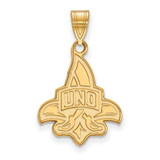 Image of Gold Plated Sterling Silver University of New Orleans Large Pendant by LogoArt