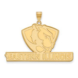 Image of Gold Plated Sterling Silver Eastern Illinois University XL Pendant by LogoArt
