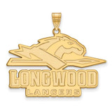 Image of Gold Plated Sterling Silver Longwood University XL Pendant by LogoArt