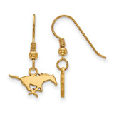 Image of Gold Plated 925 Silver Southern Methodist University XS Earrings LogoArt GP005