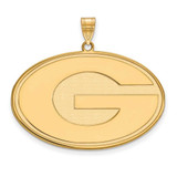 Image of Gold Plated Sterling Silver University of Georgia XL Pendant by LogoArt